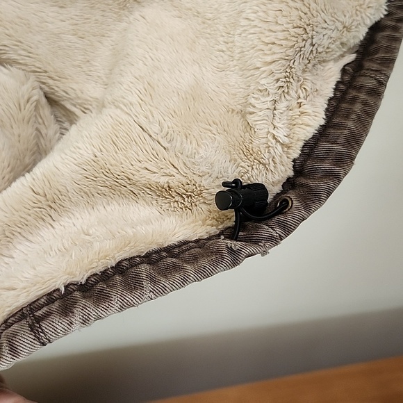 Woolrich utility sherpa lined hooded jacket olive green thrashed distressed smal - Picture 5 of 14